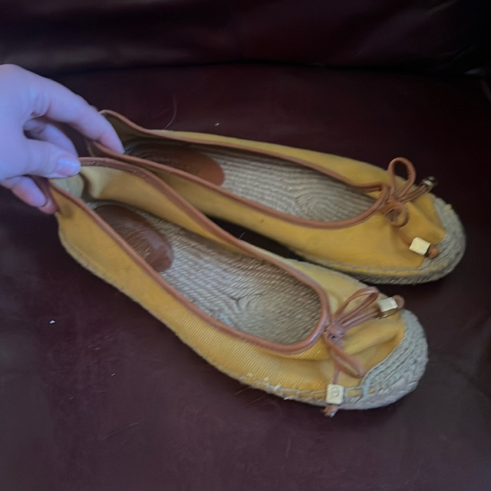 Michael Kors MK mustard Yellow Espadrilles Flats